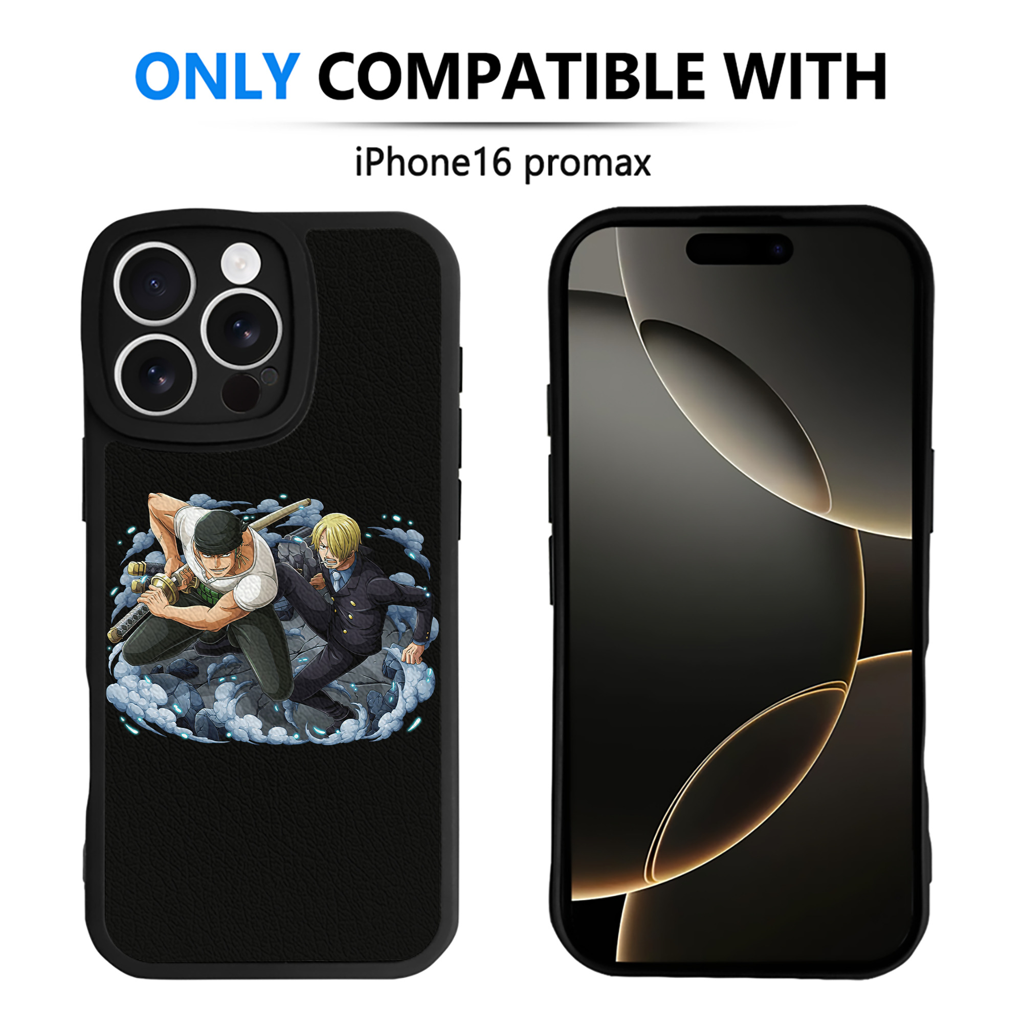 （画像用） ワンピース ロロノア・ゾロ ONE PIECE Roronoa Zoro 【iPhone 16シリーズ対応】シリコンスマホケース（レザー調） 材質：シリコン